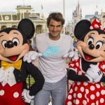 Roger Federer en visite chez Mickey