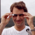 Federer test les Google Glass