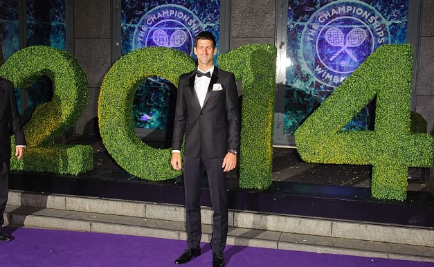 Novak Djokovic au dîner des Champions de Wimbledon.