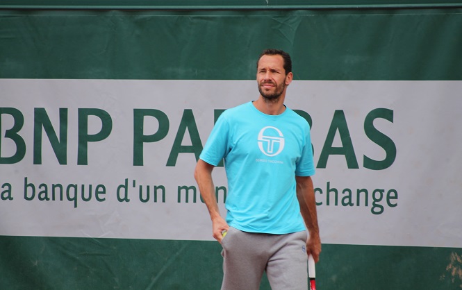 Michaël Llodra Roland-Garros 2014 entraînement
