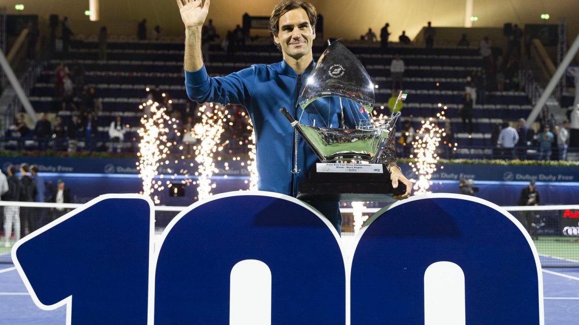 Roger  Federer, la centième rugissante