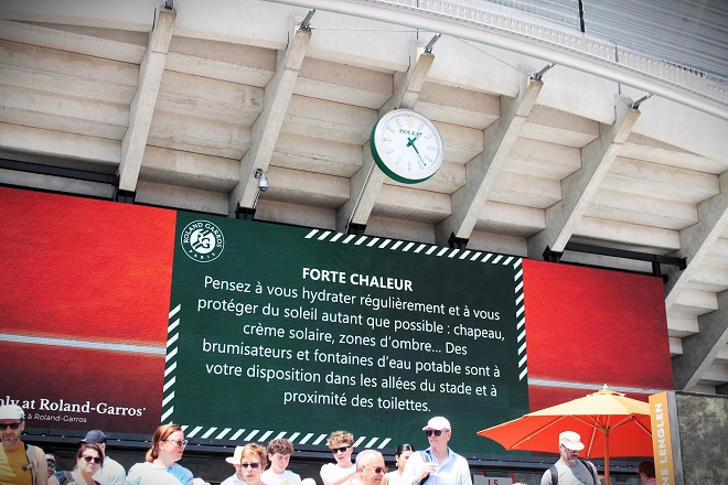 Coup de chaud à Roland-Garros
